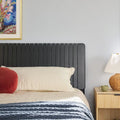 Modern King Bed with Slatted Headboard by Middlebrook Designs