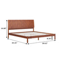 Modern King Bed with Slatted Headboard by Middlebrook Designs