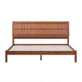 Modern King Bed with Slatted Headboard by Middlebrook Designs