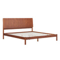 Modern King Bed with Slatted Headboard by Middlebrook Designs