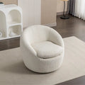 Swivel Base Barrel Chair with Boucle Upholstery - 31-Inch