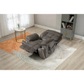 Gray Chenille Power Lift Recliner with Massage and Concealed Cup Holder