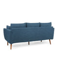 Contemporary 76.5-Inch 3-Seater Sofa with Birchwood Legs and Cushions