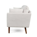 Contemporary 76.5-Inch 3-Seater Sofa with Birchwood Legs and Cushions