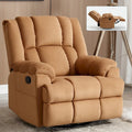 Extra-Large Swivel Rocker Recliner with Footrest and Pockets - Manual Operation