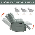 Extra-Large Swivel Rocker Recliner with Footrest and Pockets - Manual Operation