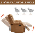 Extra-Large Swivel Rocker Recliner with Footrest and Pockets - Manual Operation