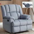 Extra-Large Swivel Rocker Recliner with Footrest and Pockets - Manual Operation