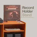 Vinyl Record Player Stand with Built-in Charging Station - Dimensions: 31D x 26W x 15H
