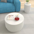 15.72-Inch Nordic H-Barrel Coffee Table - Simple Design for Indoor and Outdoor Use, Made from Durable Magnesium Oxide
