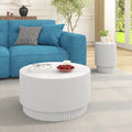 15.72-Inch Nordic H-Barrel Coffee Table - Simple Design for Indoor and Outdoor Use, Made from Durable Magnesium Oxide