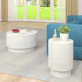 15.72-Inch Nordic H-Barrel Coffee Table - Simple Design for Indoor and Outdoor Use, Made from Durable Magnesium Oxide