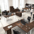 Bush Business Furniture Vista 60-Inch L-Shaped Desk with Storage Cabinet