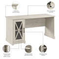 Lennox 60-Inch Farmhouse Desk with Storage Cabinet from Bush Furniture