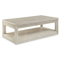Marz 54-Inch Weathered Gray Lift-Top Coffee Table with Hidden Storage