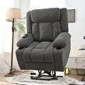 Elevated Recliner Chair for Seniors - Fabric Lift Chair with Extended Footrest, Dual Cup Holders, Side Pockets, and Remote Control