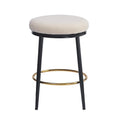 Set of 4 Altrium Contemporary Backless Counter Stools with Upholstered Seats and Iron Frames - 24.75-Inch Height by Christopher Knight Home