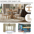 GDFStudio Lak Retro 5-Piece Dining Set with Upholstered Chairs