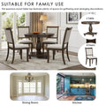 GDFStudio Lak Retro 5-Piece Dining Set with Upholstered Chairs