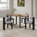 Set of 4 Astura Upholstered Dining Chairs with Iron Frame by Christopher Knight Home