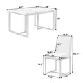 GDFStudio Carter Contemporary Rectangular Dining Set with Faux Marble Table and Six Upholstered Chairs