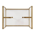 GDFStudio Carter Contemporary Rectangular Dining Set with Faux Marble Table and Six Upholstered Chairs