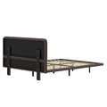 Christopher Knight Home Korli Contemporary Upholstered Leather Floating Bed Frame and Headboard Set with LED Lighting