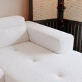 Christopher Knight Home - 109 Modern L-Shaped Modular Sectional Sofa in Teddy Fabric with Chaise and Pillows