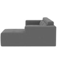 Christopher Knight Home - 109 Modern L-Shaped Modular Sectional Sofa in Teddy Fabric with Chaise and Pillows