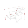 Contemporary Tufted Push-Back Recliner Armchair