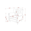 Contemporary Tufted Push-Back Recliner Armchair