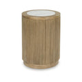 Signature Design by Ashley Camdill Light Brown and White End Table - Dimensions: 18.13" W x 18.13" D x 23.75" H