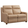 Authentic Leather 56-Inch Triple-Motor Power Reclining Loveseat with Zero-Wall Design and USB & USB-C Ports