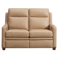 Authentic Leather 56-Inch Triple-Motor Power Reclining Loveseat with Zero-Wall Design and USB & USB-C Ports