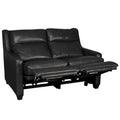 Authentic Leather 56-Inch Triple-Motor Power Reclining Loveseat with Zero-Wall Design and USB & USB-C Ports