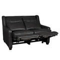 Authentic Leather 56-Inch Triple-Motor Power Reclining Loveseat with Zero-Wall Design and USB & USB-C Ports
