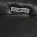 Authentic Leather 56-Inch Triple-Motor Power Reclining Loveseat with Zero-Wall Design and USB & USB-C Ports