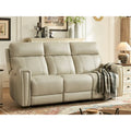 81.5" Genuine Leather Zero Gravity Power Recliner Sofa with Power Headrest and USB/USB-C Ports