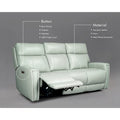 81.5" Genuine Leather Zero Gravity Power Recliner Sofa with Power Headrest and USB/USB-C Ports