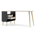 Carson Carrington Kristiansund L-Shaped Desk with 2 Drawers and 3 Shelves