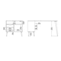 Carson Carrington Kristiansund L-Shaped Desk with 2 Drawers and 3 Shelves