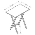 26.25-Inch Hazelnut Brown 5-Piece Folding Tray Table Set with Stand