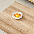 Contemporary Rectangular Coffee Table with Sturdy Base and Imitation Marble Finish for Living Room