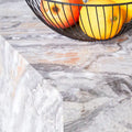 Contemporary Rectangular Coffee Table with Sturdy Base and Imitation Marble Finish for Living Room