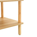 39-Inch Coffee Table with Two-Tier Design and Rubberwood Legs