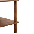 39-Inch Coffee Table with Two-Tier Design and Rubberwood Legs