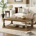 Vintage 45-Inch Coffee Table with Elegant Vase Legs