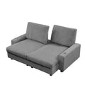 74-Inch Upholstered Chaise Lounge Loveseat with Adjustable Backrest