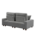 74-Inch Upholstered Chaise Lounge Loveseat with Adjustable Backrest
