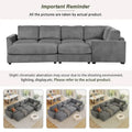 Corduroy Modular Sectional Sofa Bed with Recliner and 2 Movable Ottomans – Perfect for Living Rooms